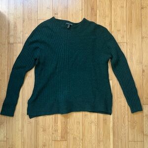 Eileen Fisher Forest Green Ribbed Sweater